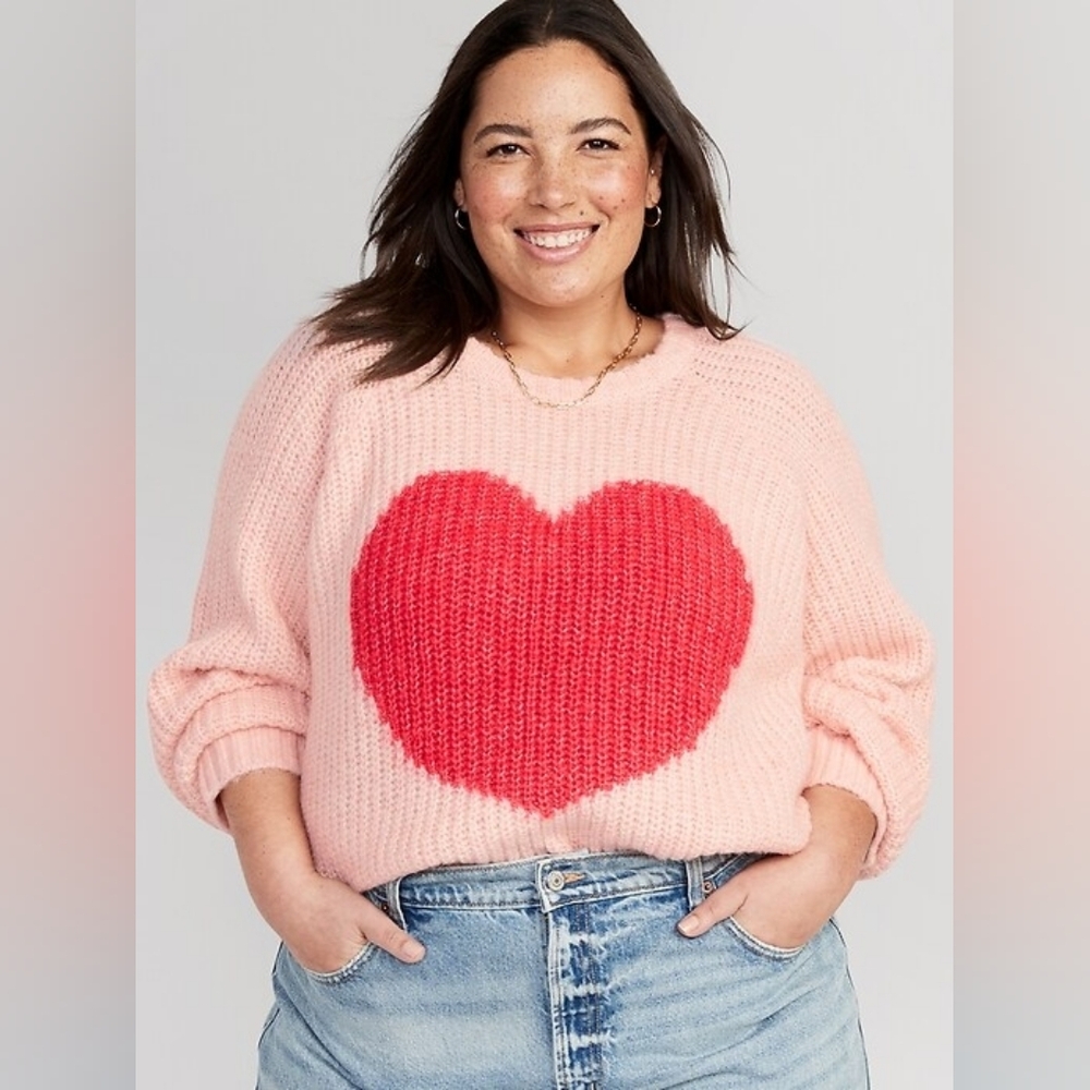 Cozy Jacquard Cocoon Pullover Sweater, Plus Size 3X